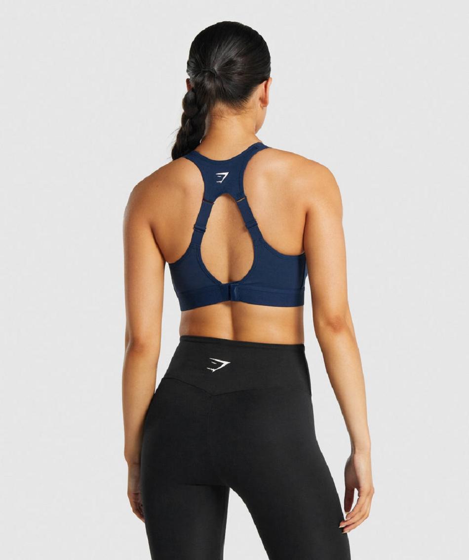 Sujetadores Deportivos Gymshark Open Back Mujer Azul Marino | MX_4074YXF