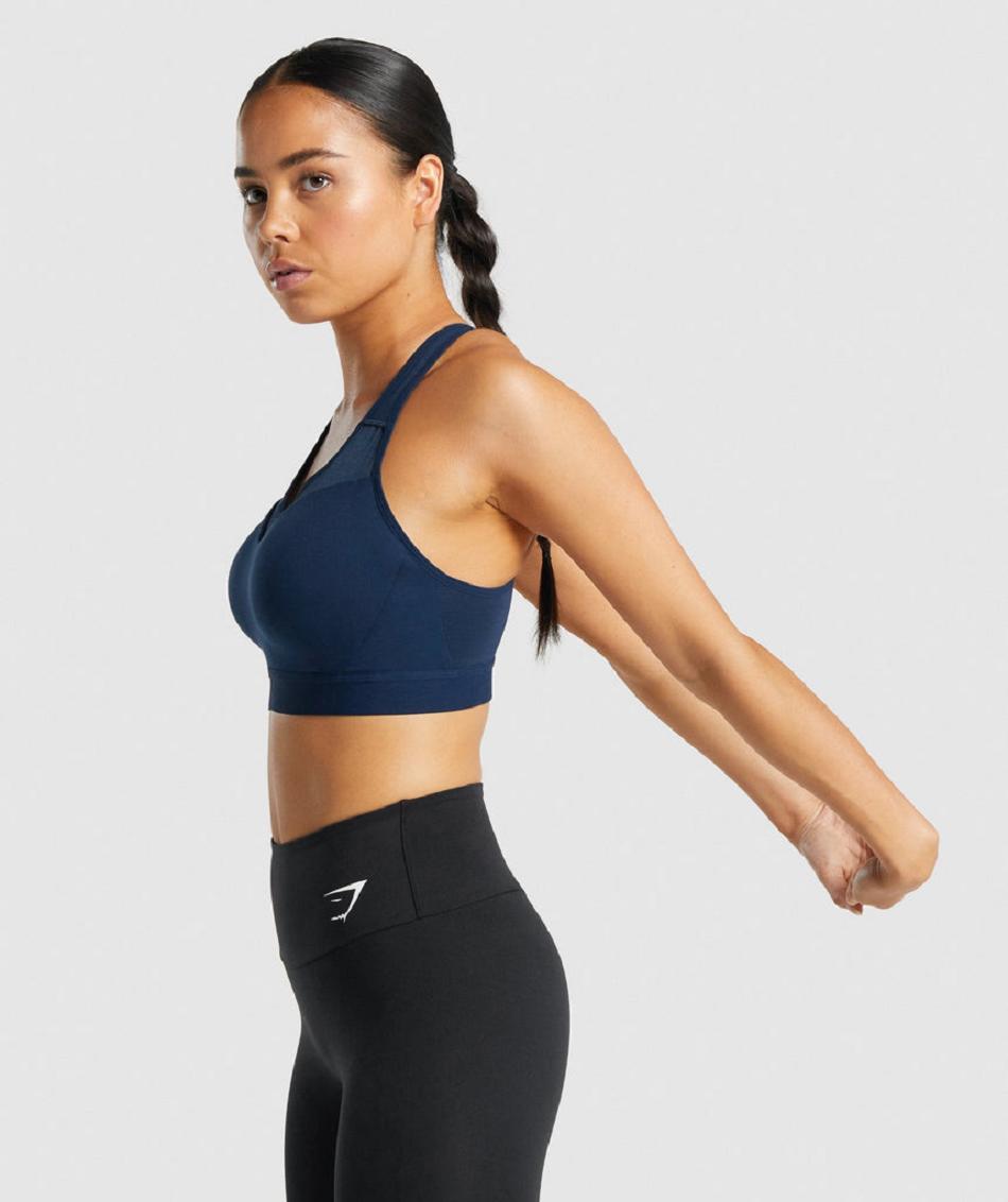 Sujetadores Deportivos Gymshark Open Back Mujer Azul Marino | MX_4074YXF