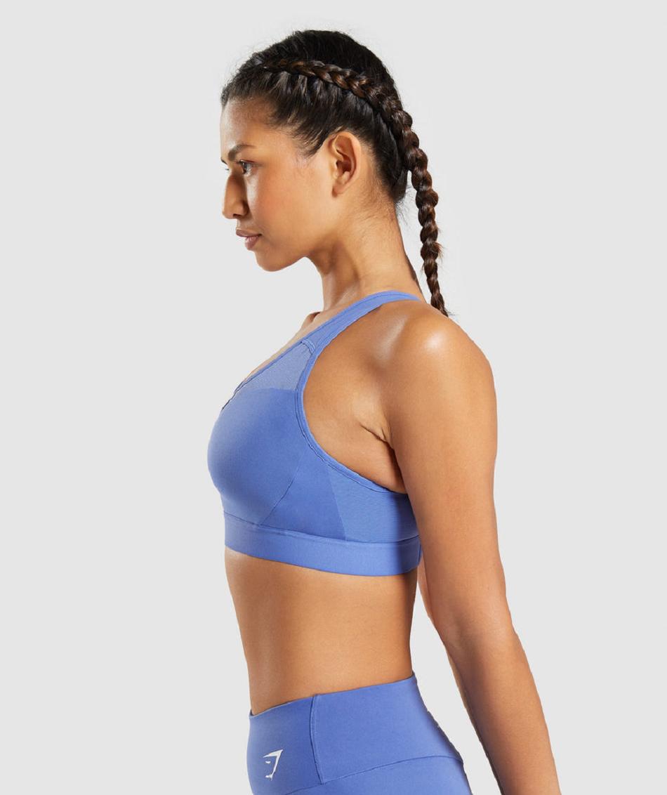 Sujetadores Deportivos Gymshark Open Back Mujer Azules | MX_4183AHK