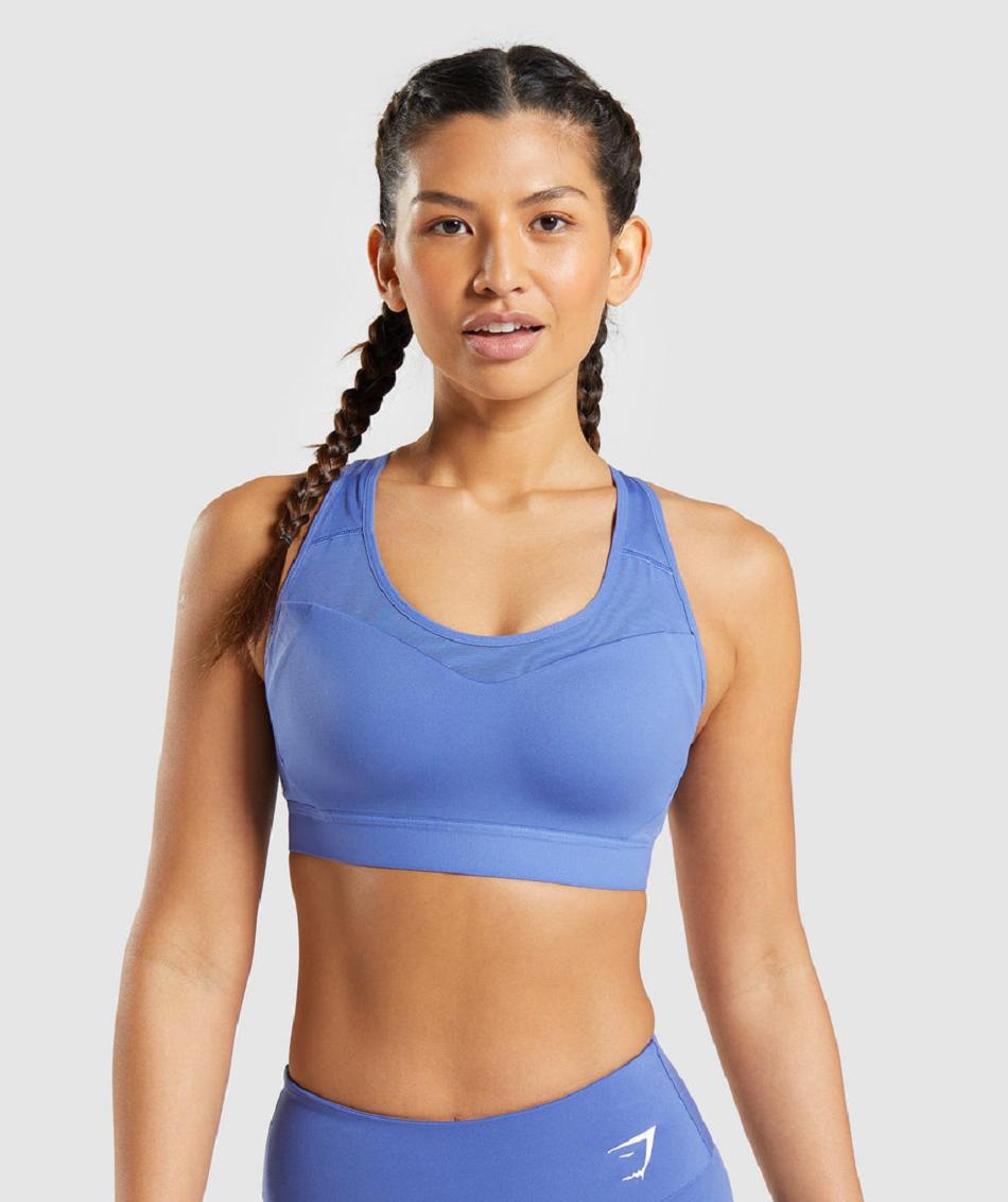 Sujetadores Deportivos Gymshark Open Back Mujer Azules | MX_4183AHK