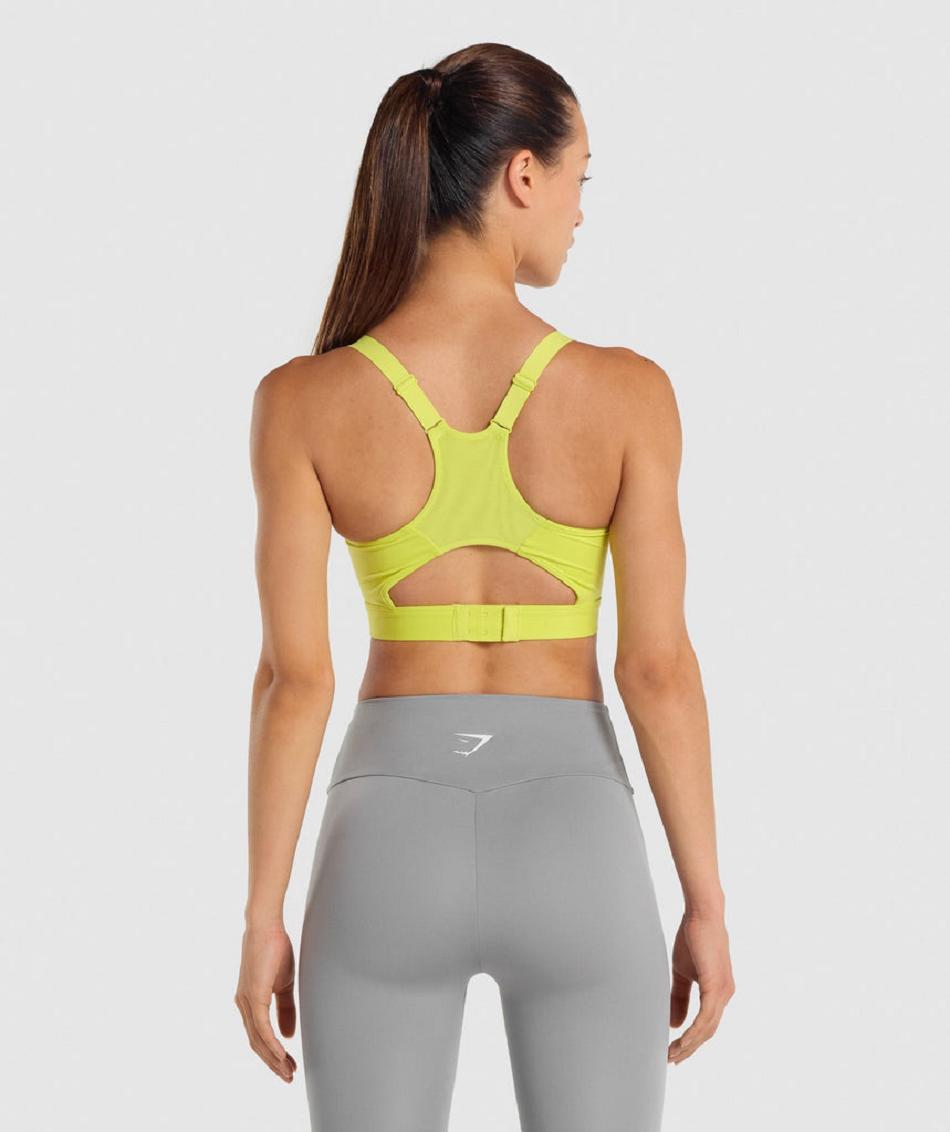 Sujetadores Deportivos Gymshark Racer Back Mujer Amarillos | MX_4073TCE