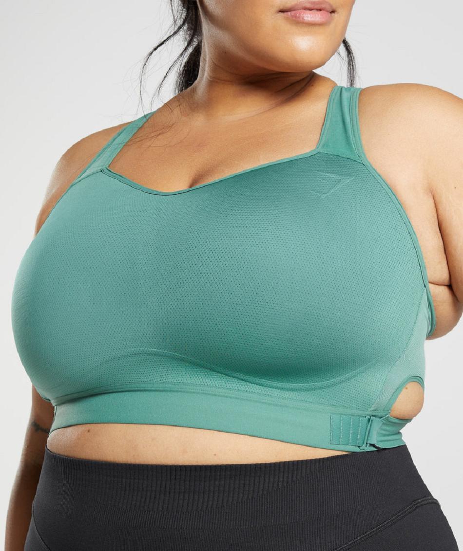 Sujetadores Deportivos Gymshark Racerback High Support Mujer Verdes | MX_4208JPQ