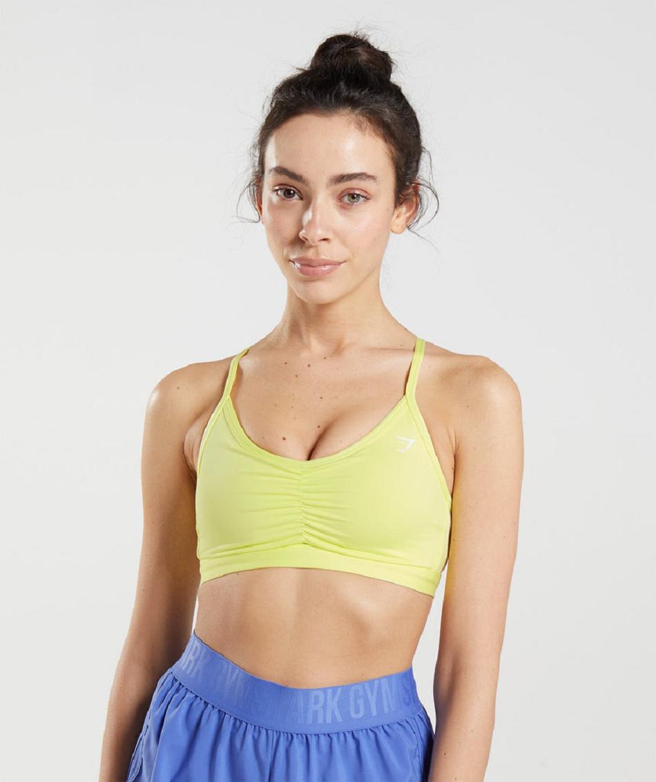 Sujetadores Deportivos Gymshark Ruched Entrenamiento Mujer Verdes | MX_4093BEX