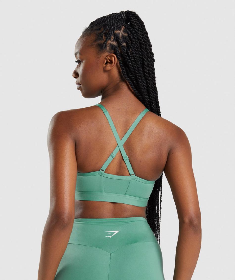 Sujetadores Deportivos Gymshark Ruched Mujer Verdes | MX_4122WNB