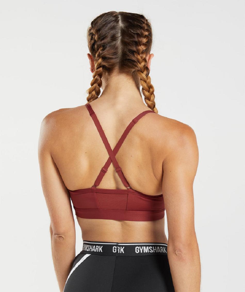 Sujetadores Deportivos Gymshark Ruched Mujer Rojos | MX_4169VRW