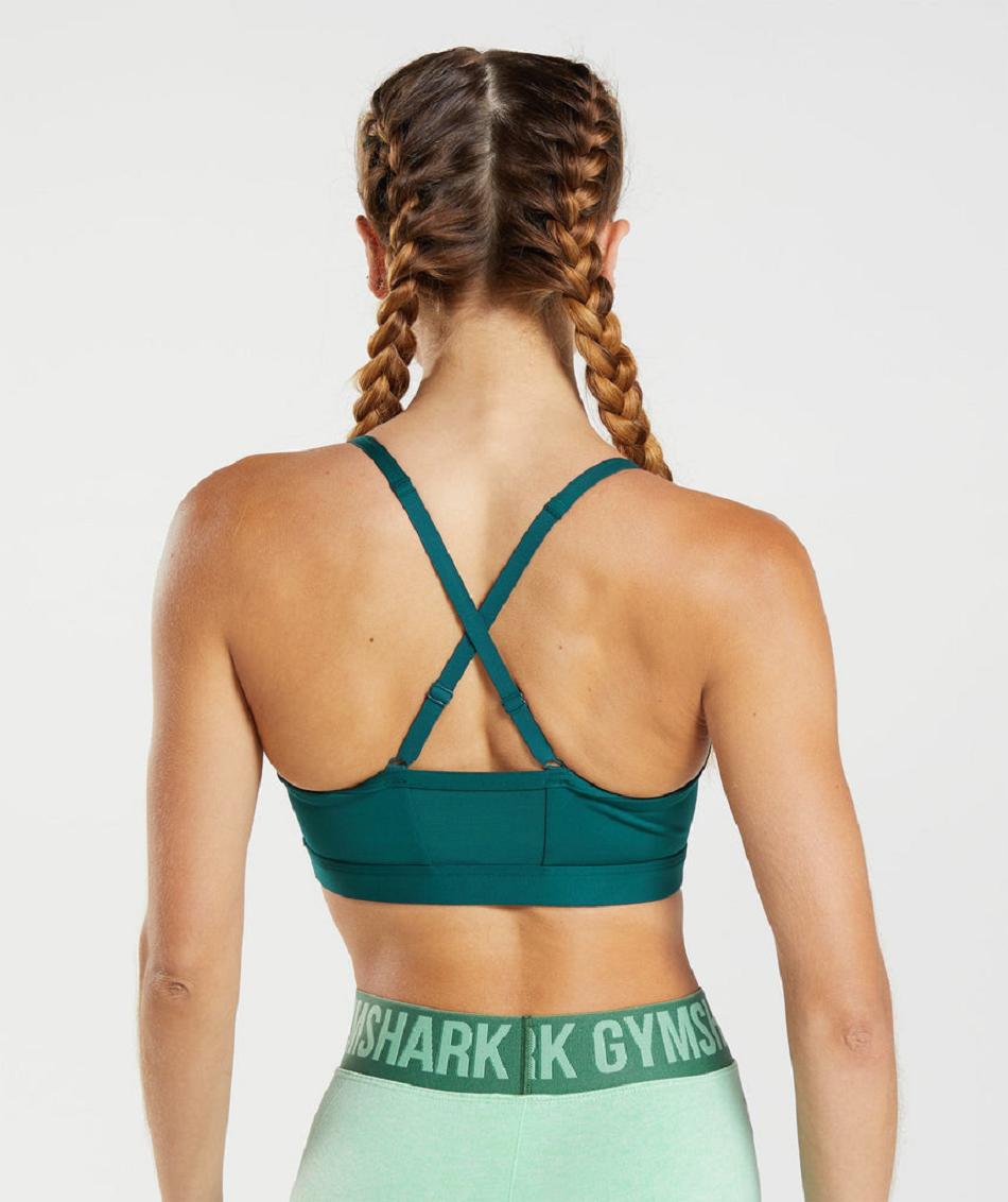 Sujetadores Deportivos Gymshark Ruched Mujer Turquesa | MX_4173QMA