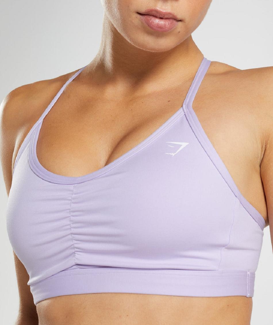 Sujetadores Deportivos Gymshark Ruched Mujer Morados | MX_4223NWY