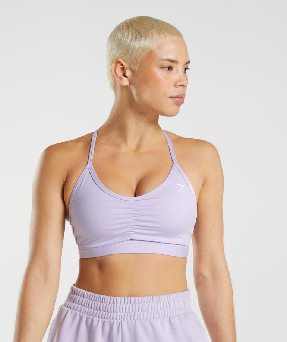 Sujetadores Deportivos Gymshark Ruched Mujer Morados | MX_4223NWY