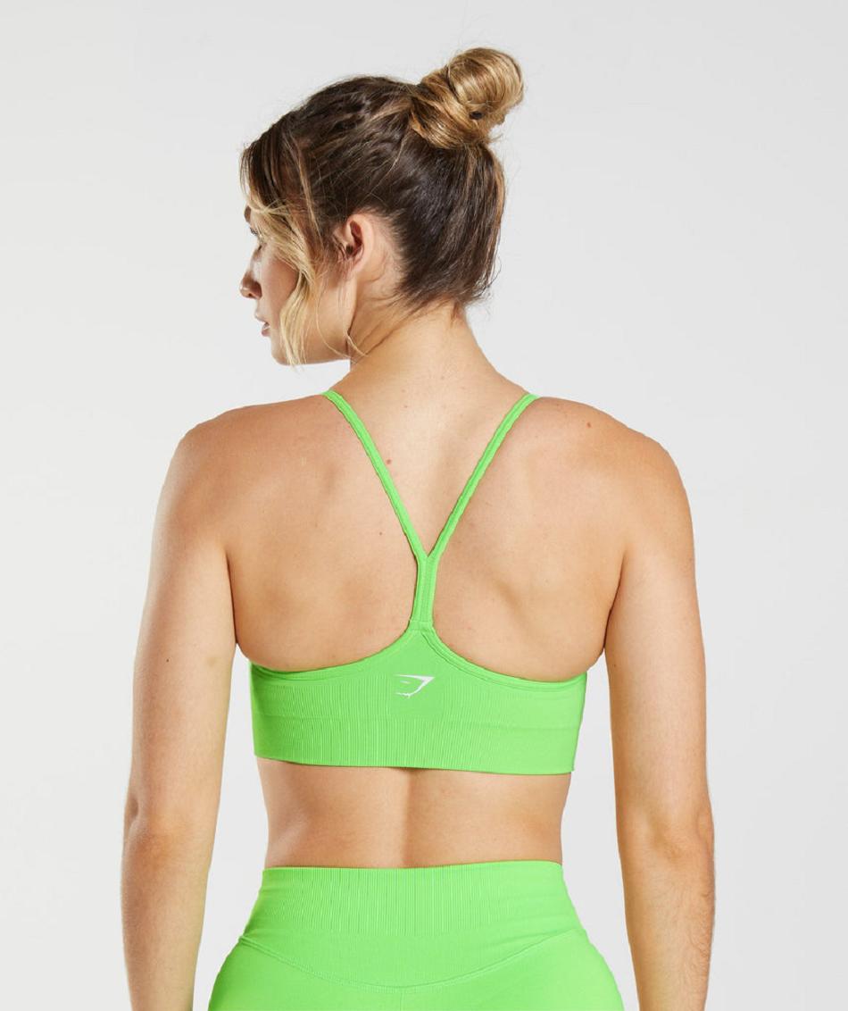 Sujetadores Deportivos Gymshark Sweat Seamless Mujer Verdes Claro | MX_4123EBC