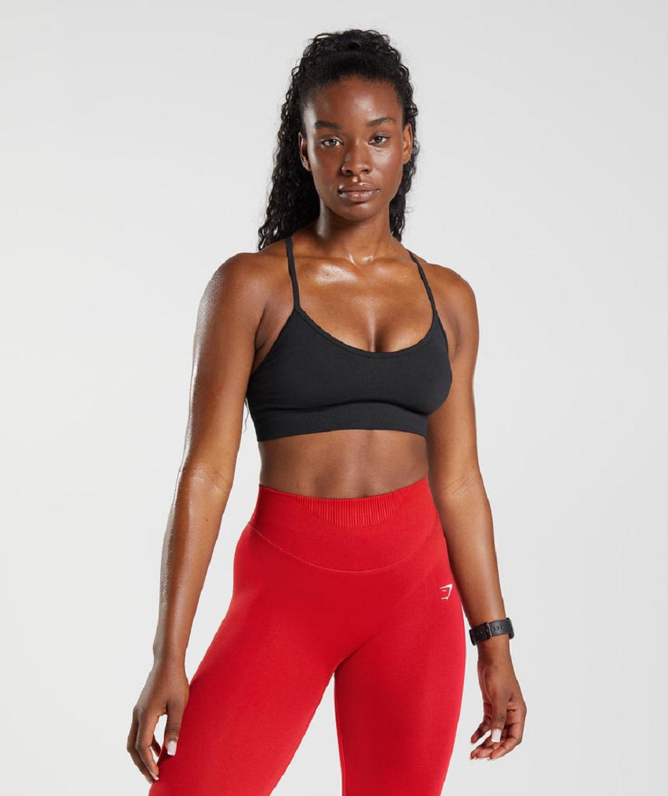 Sujetadores Deportivos Gymshark Sweat Seamless Mujer Negros | MX_4221VRW