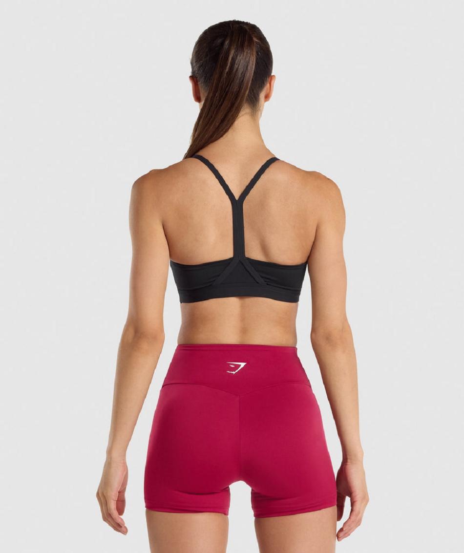 Sujetadores Deportivos Gymshark V Neck Mujer Negros | MX_4077OKI