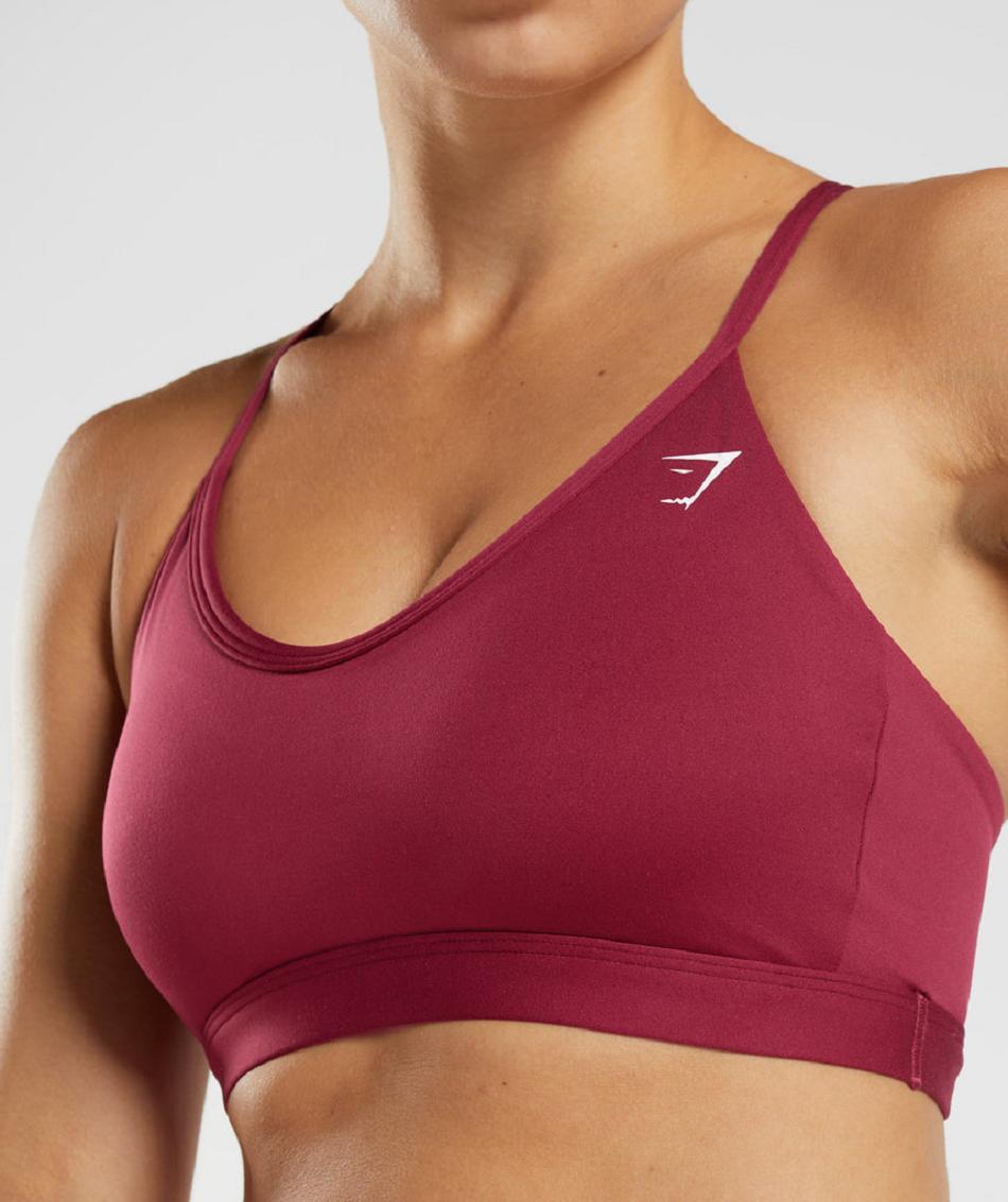 Sujetadores Deportivos Gymshark V Neck Mujer Rosas | MX_4218ZUT