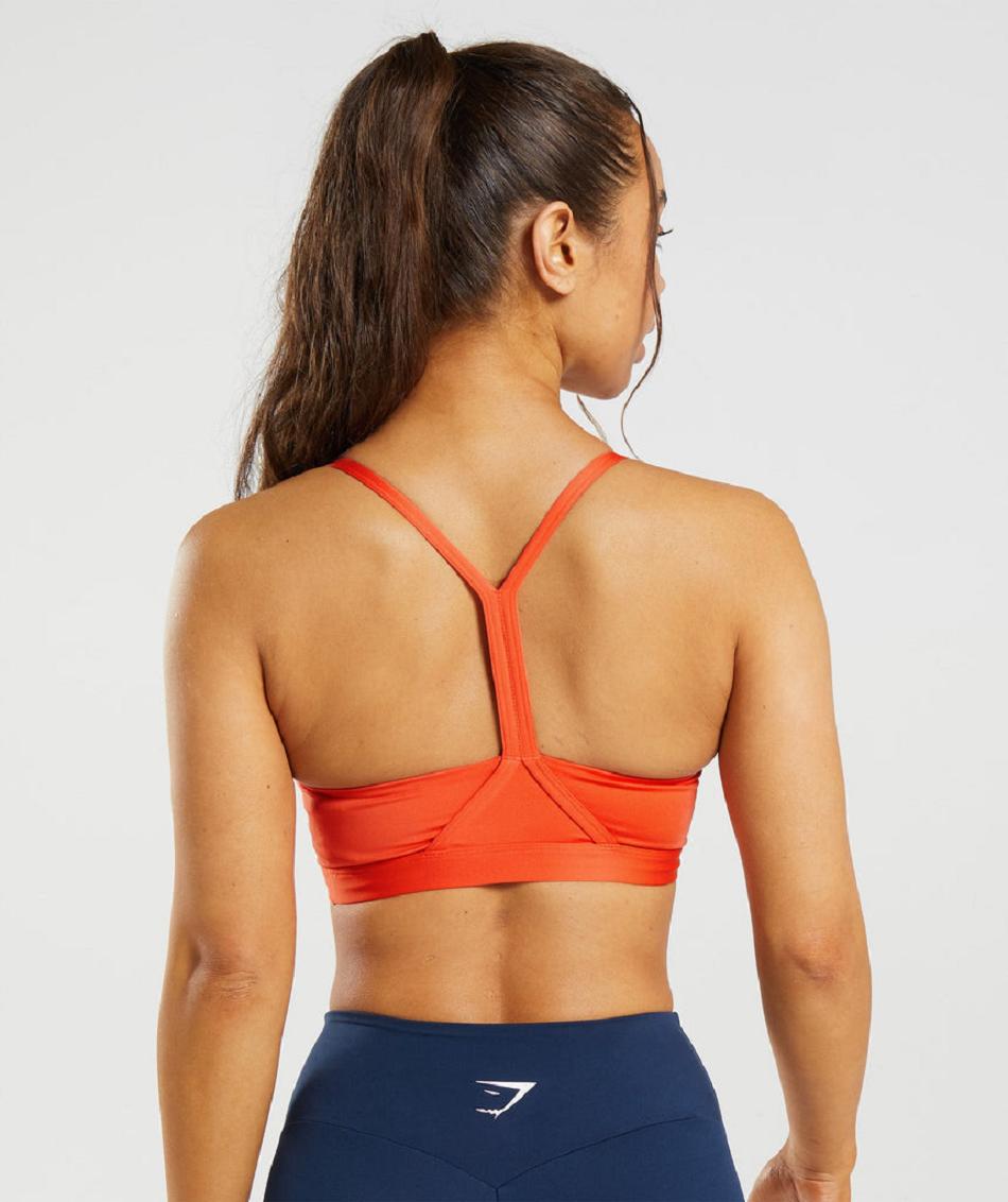 Sujetadores Deportivos Gymshark V Neck Mujer Naranjas | MX_4222BEX