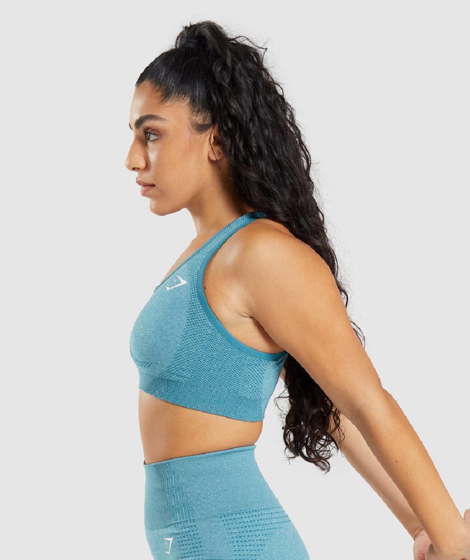 Sujetadores Deportivos Gymshark Vital Seamless 2.0 Mujer Turquesa | MX_4146NWY