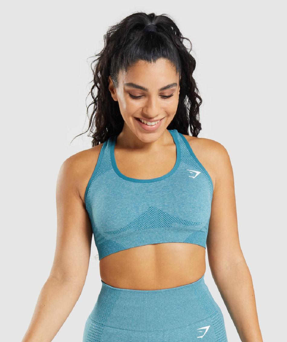 Sujetadores Deportivos Gymshark Vital Seamless 2.0 Mujer Turquesa | MX_4146NWY