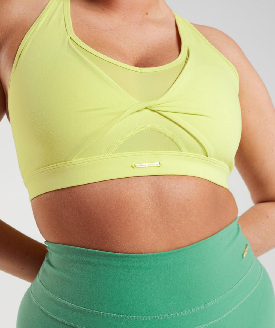 Sujetadores Deportivos Gymshark Whitney Mesh Mujer Verdes | MX_4054SGL