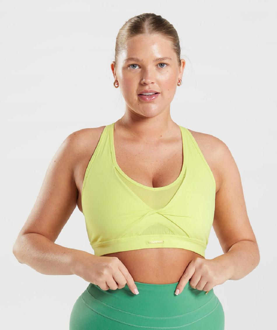 Sujetadores Deportivos Gymshark Whitney Mesh Mujer Verdes | MX_4054SGL