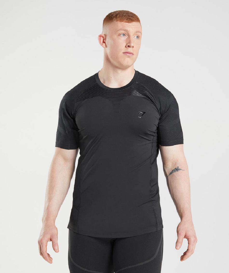 T Shirts Gymshark 315 Hombre Negros | MX_3141FDN