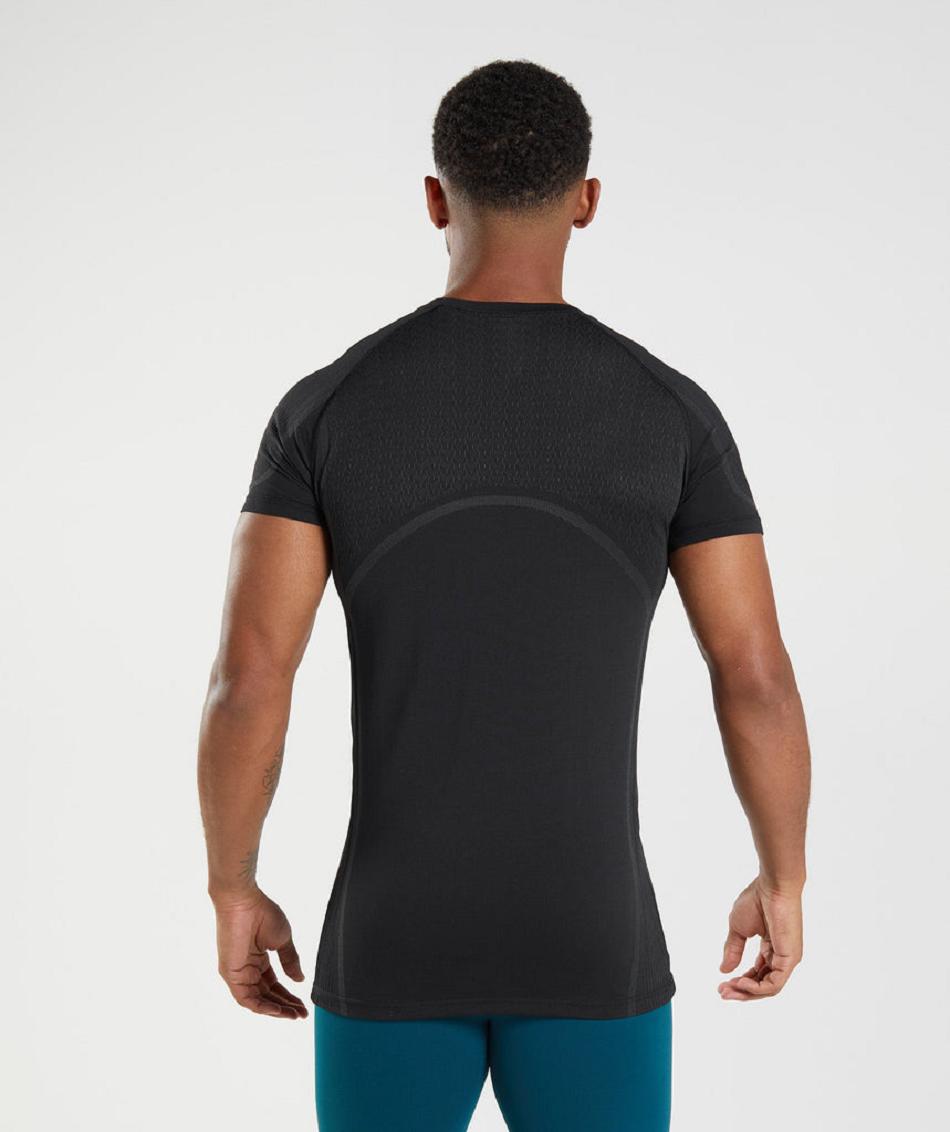 T Shirts Gymshark 315 Seamless Hombre Negros | MX_2927DFM