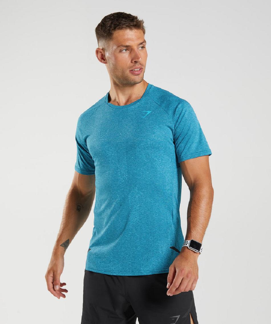 T Shirts Gymshark Apex Hombre Azules Grises Oscuro Azules | MX_3159YXF