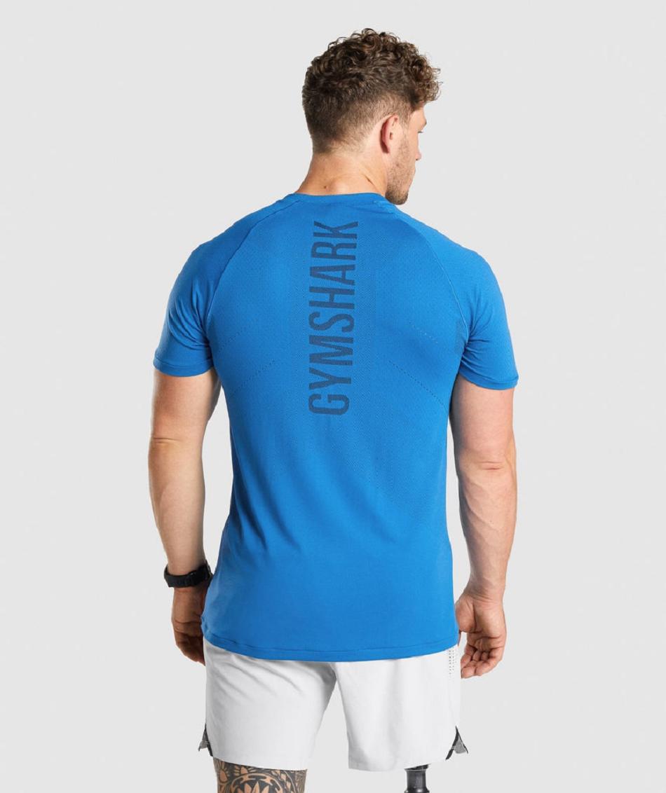 T Shirts Gymshark Apex Perform Hombre Azules | MX_3209AHK