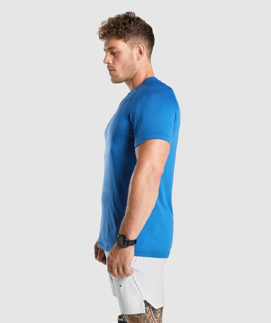 T Shirts Gymshark Apex Perform Hombre Azules | MX_3209AHK