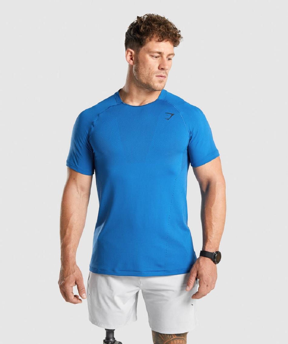 T Shirts Gymshark Apex Perform Hombre Azules | MX_3209AHK