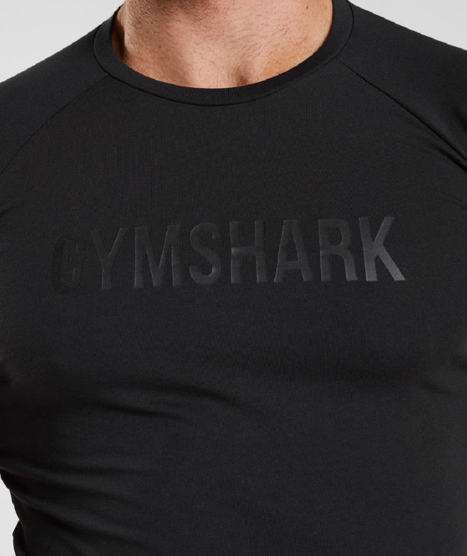 T Shirts Gymshark Apollo Hombre Negros | MX_3192SGL