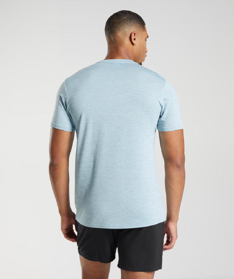 T Shirts Gymshark Arrival Hombre Azules Azules | MX_3267HAP