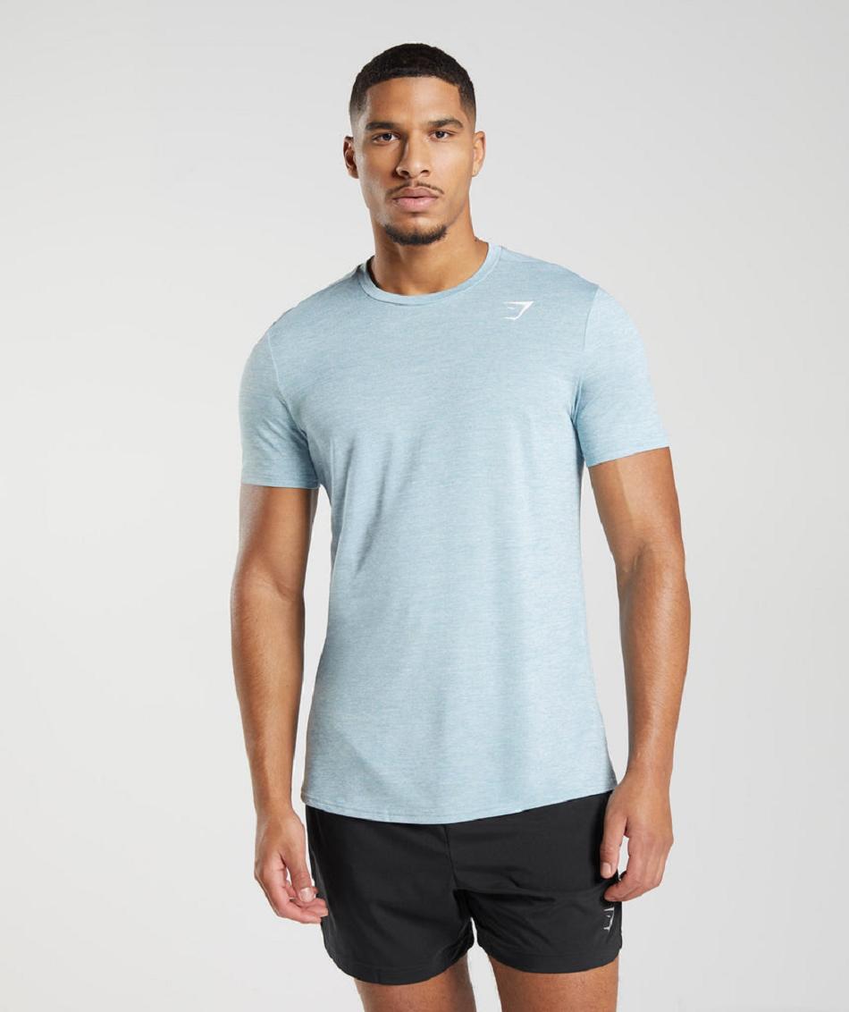 T Shirts Gymshark Arrival Hombre Azules Azules | MX_3267HAP