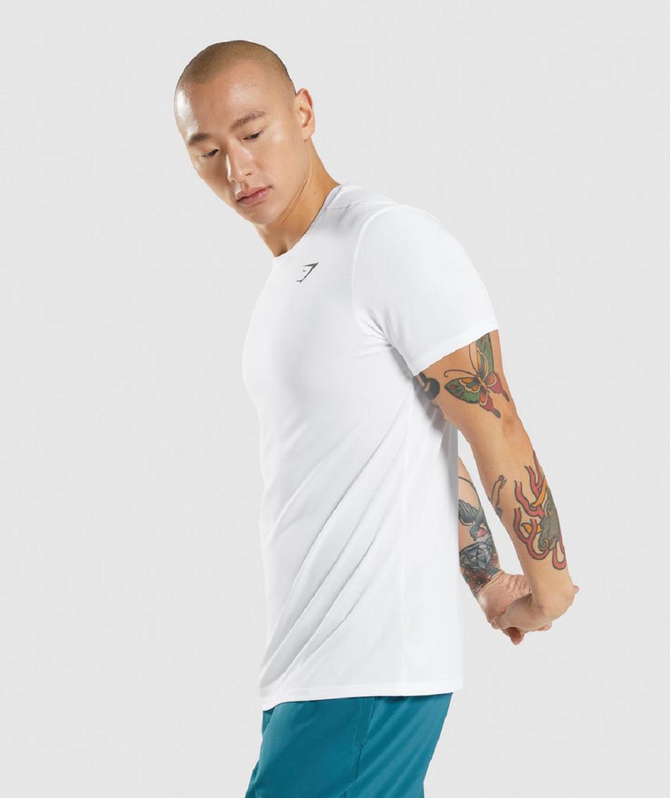 T Shirts Gymshark Arrival Hombre Blancos | MX_3269KOR