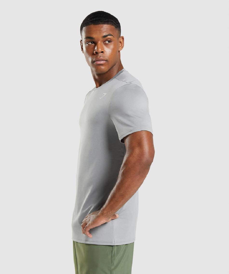 T Shirts Gymshark Arrival Hombre Grises | MX_3168GSO