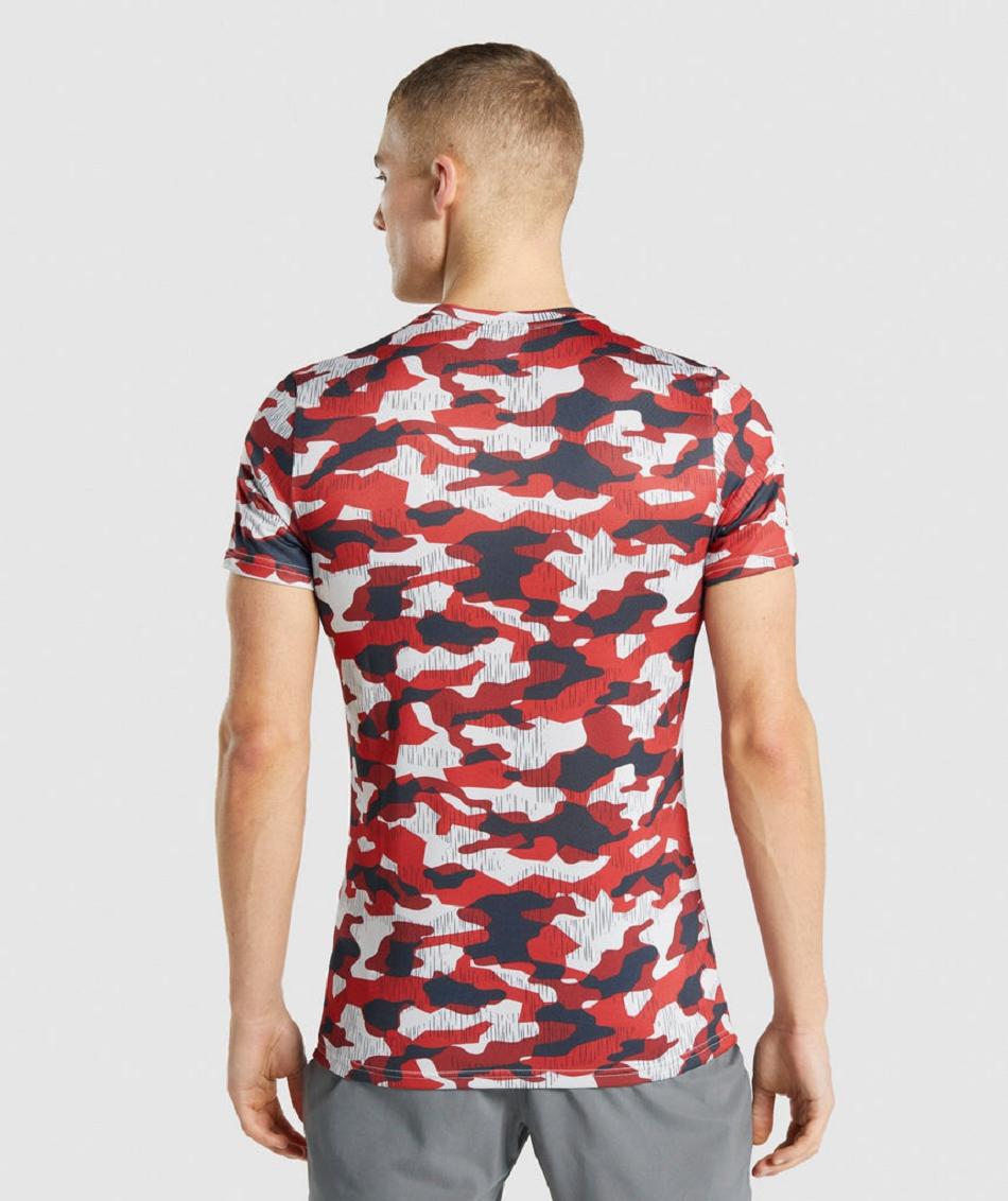 T Shirts Gymshark Arrival Hombre Rojos | MX_3177BEX