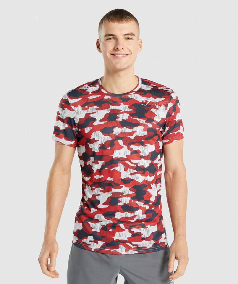 T Shirts Gymshark Arrival Hombre Rojos | MX_3177BEX