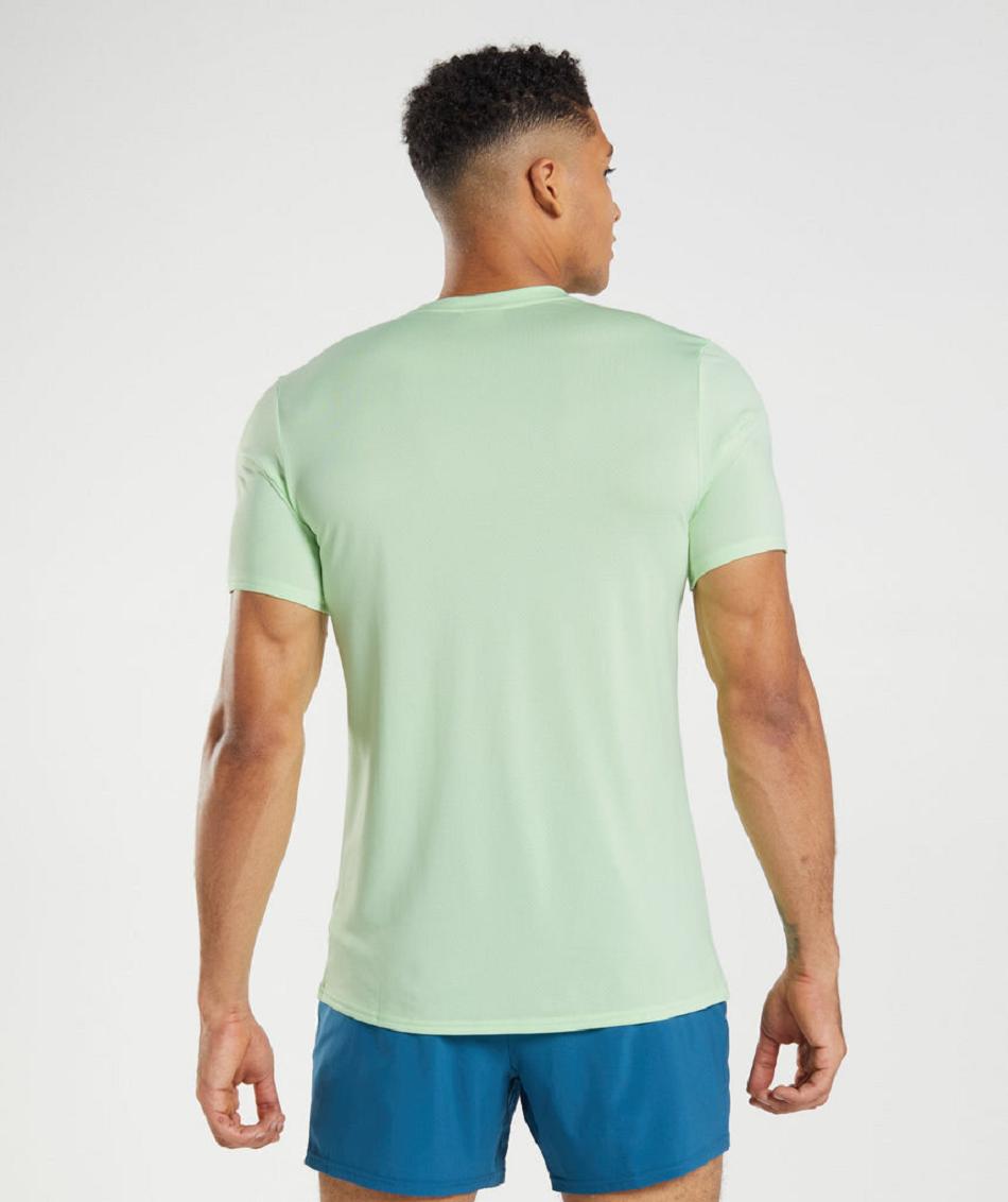 T Shirts Gymshark Arrival Hombre Verde Menta | MX_3265FDN