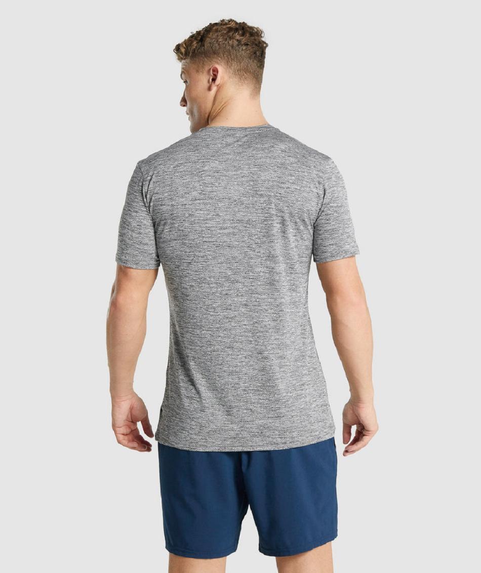 T Shirts Gymshark Arrival Marl Hombre Grises | MX_3196HAP