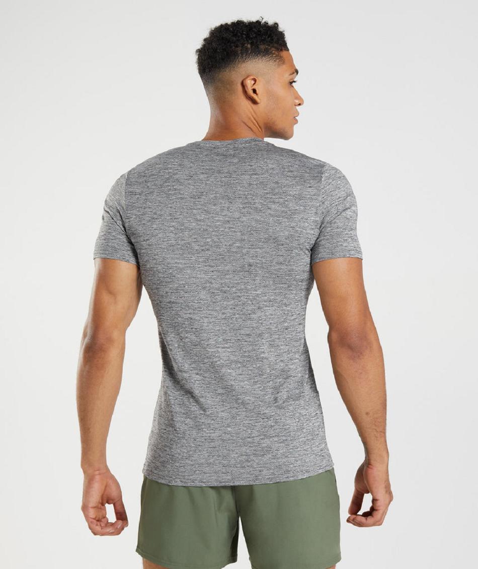 T Shirts Gymshark Arrival Marl Hombre Grises Grises Claro | MX_3283FDN