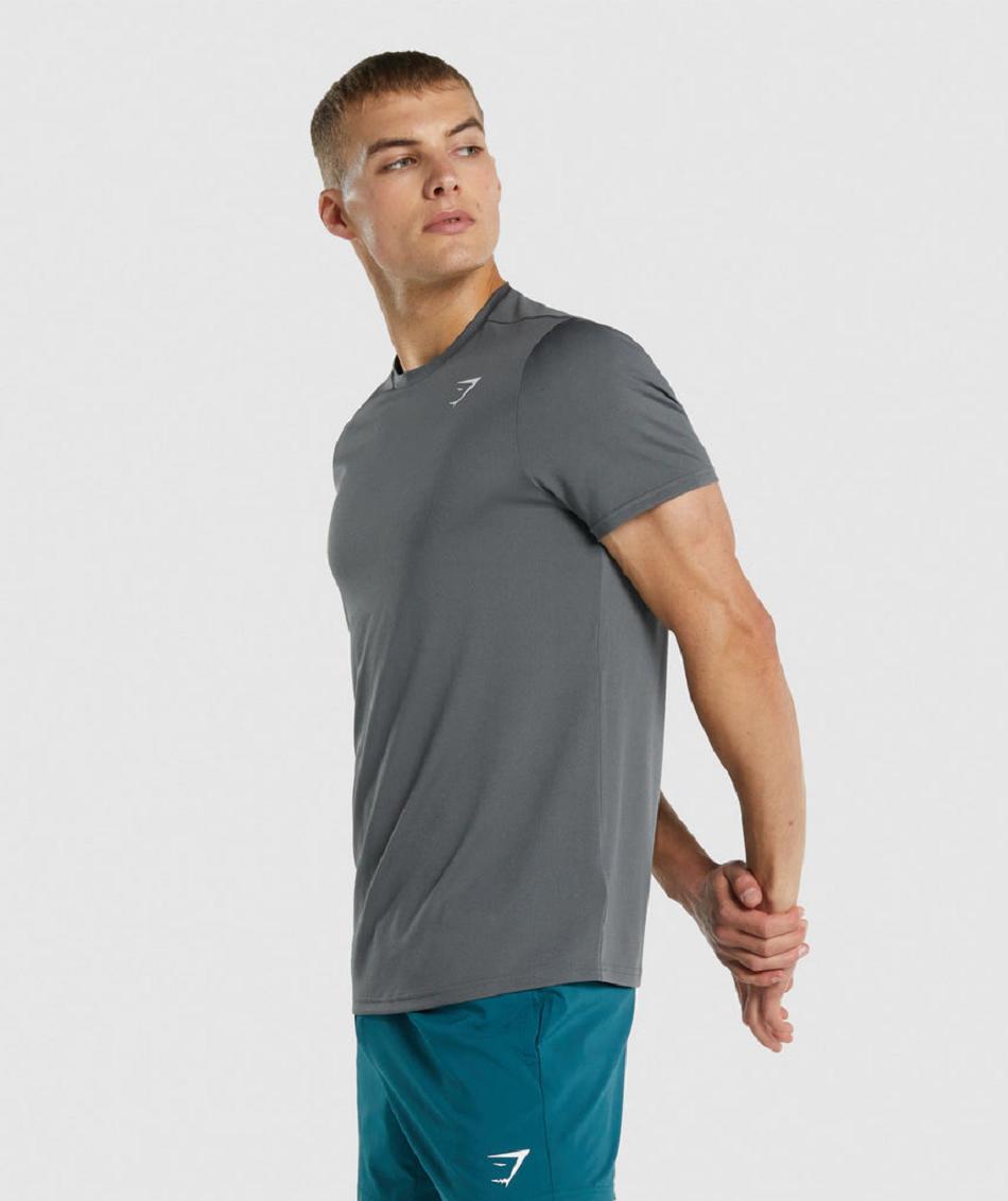 T Shirts Gymshark Arrival Regular Fit Hombre Grises | MX_3187ILH