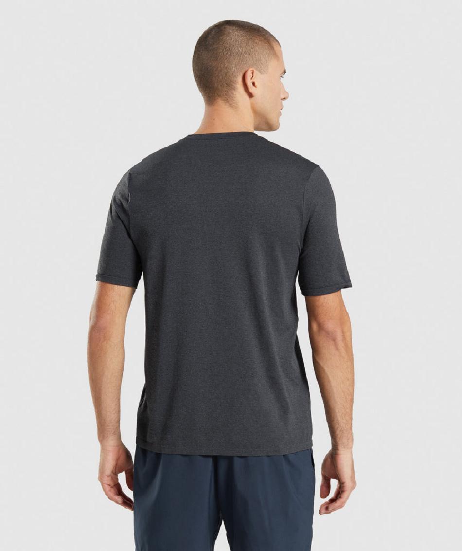 T Shirts Gymshark Arrival Seamless Hombre Negros | MX_3121SGL