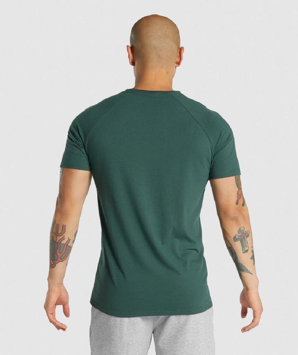 T Shirts Gymshark Critical 2.0 Hombre Verdes Oscuro | MX_3131CTV