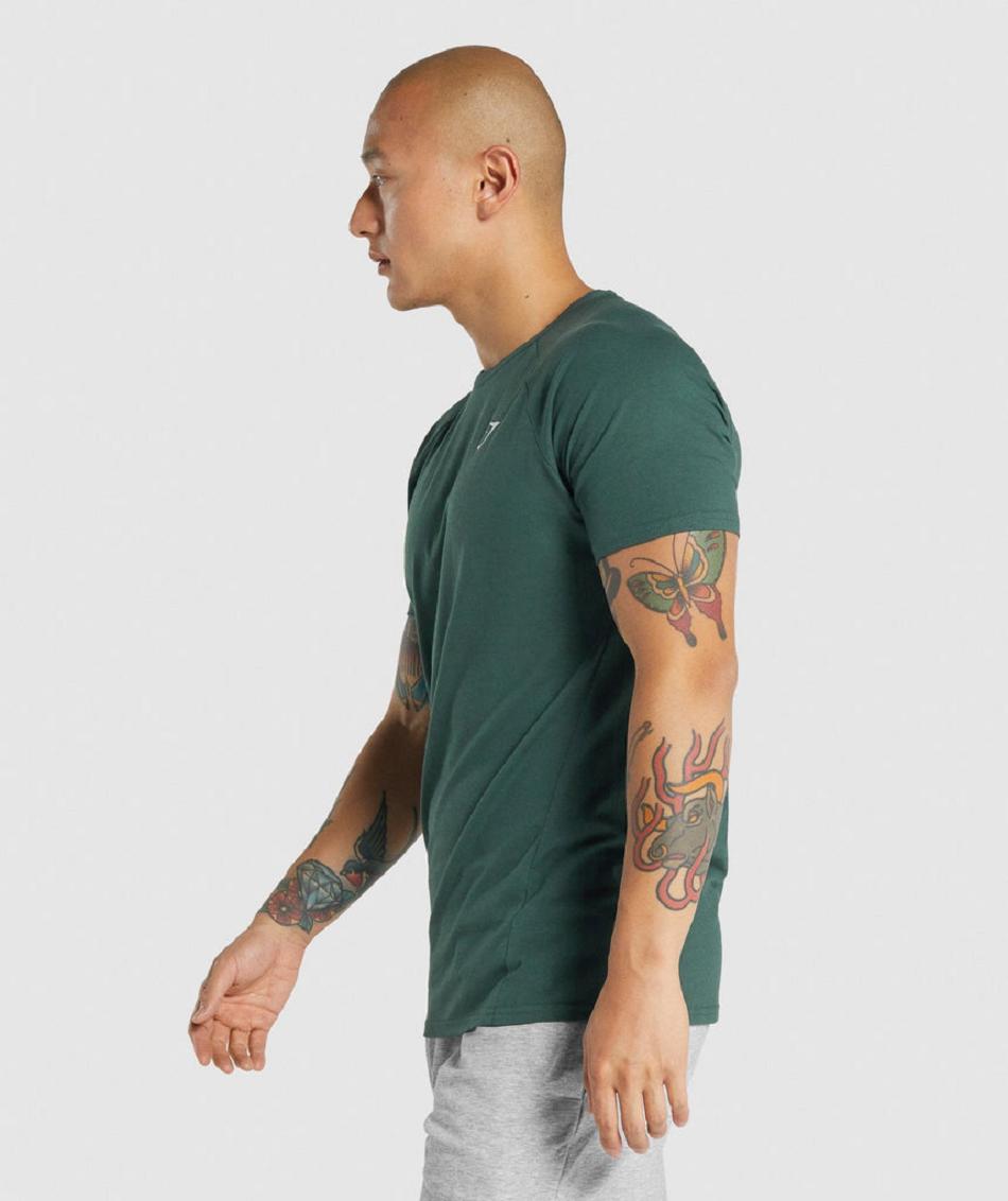 T Shirts Gymshark Critical 2.0 Hombre Verdes Oscuro | MX_3131CTV