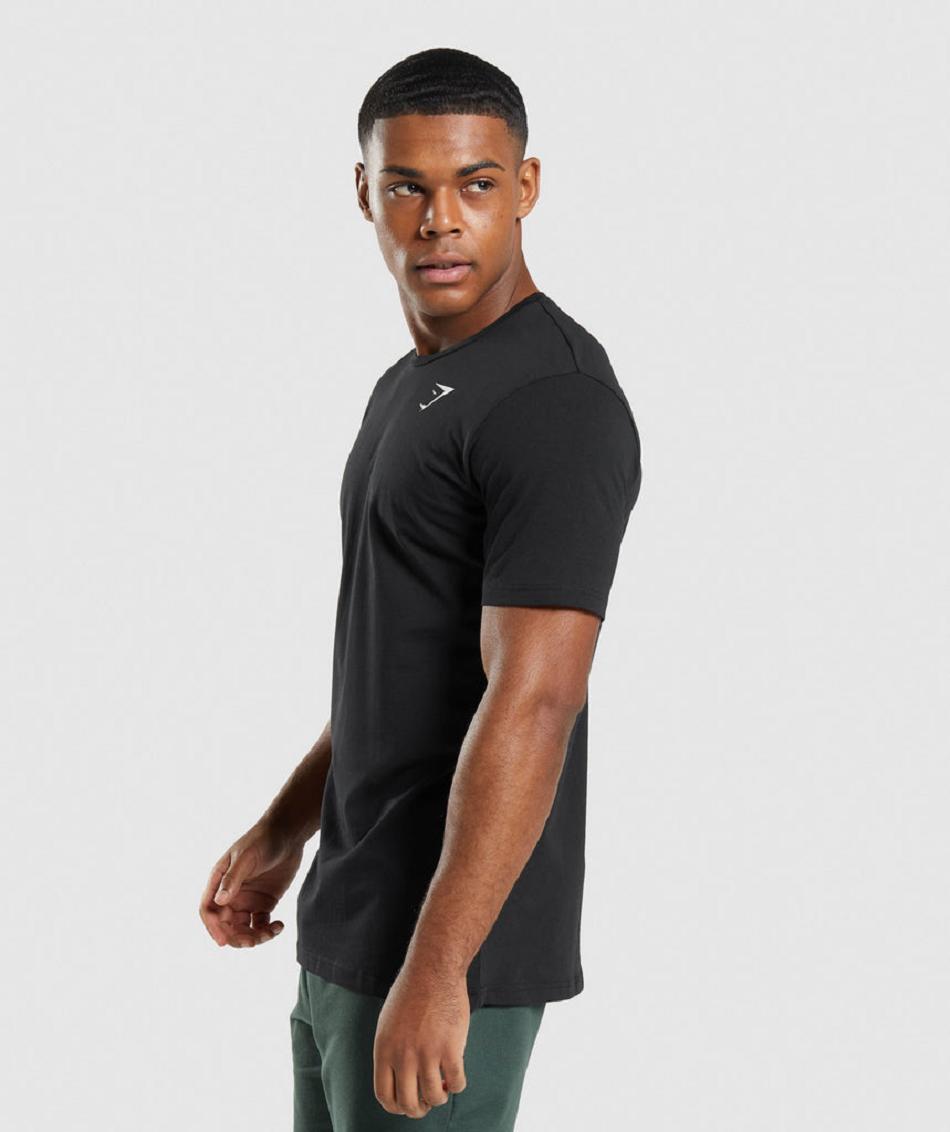 T Shirts Gymshark Critical Hombre Negros | MX_3126JPQ