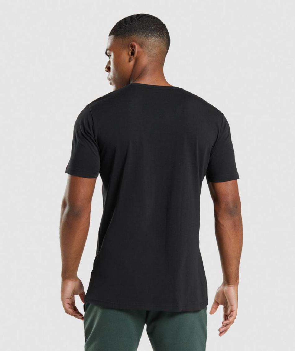 T Shirts Gymshark Critical Hombre Negros | MX_3126JPQ