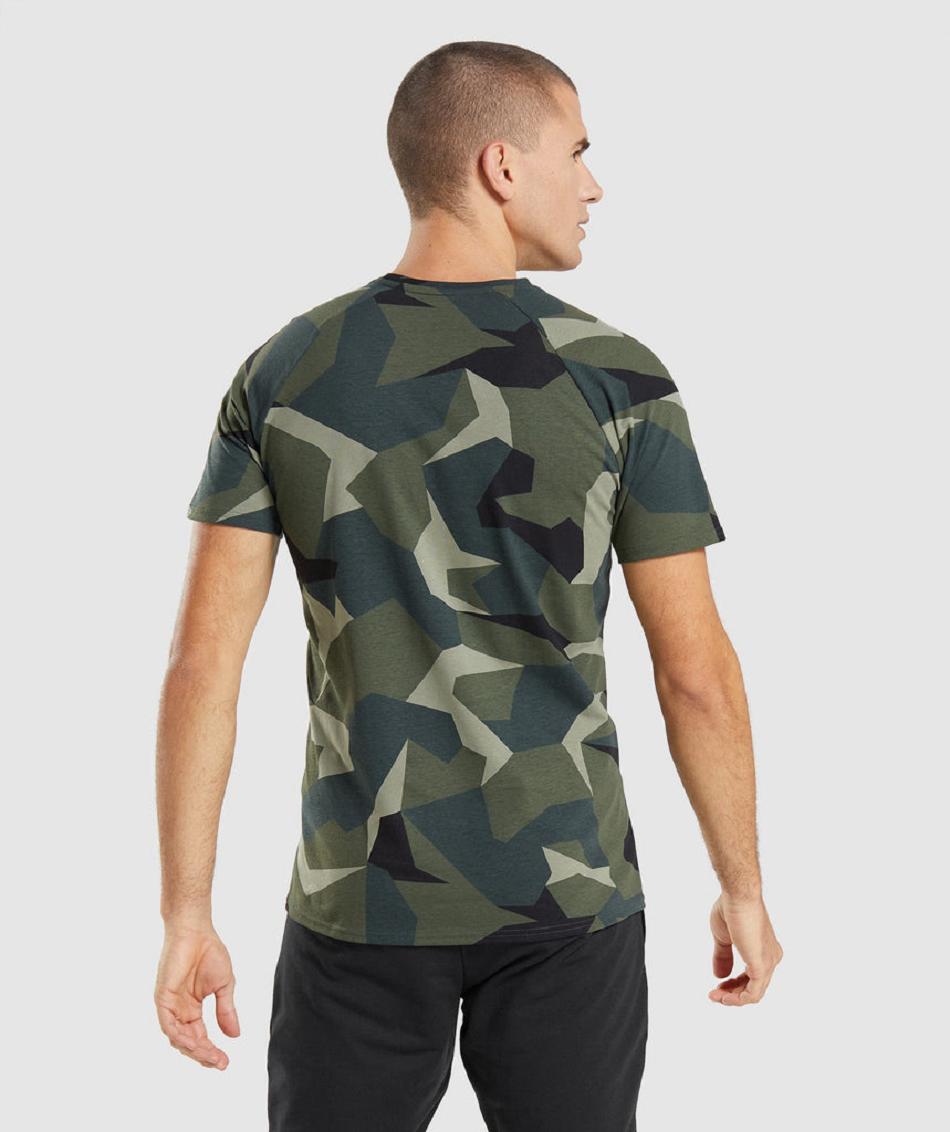 T Shirts Gymshark Critical Hombre Verdes | MX_3113TCE