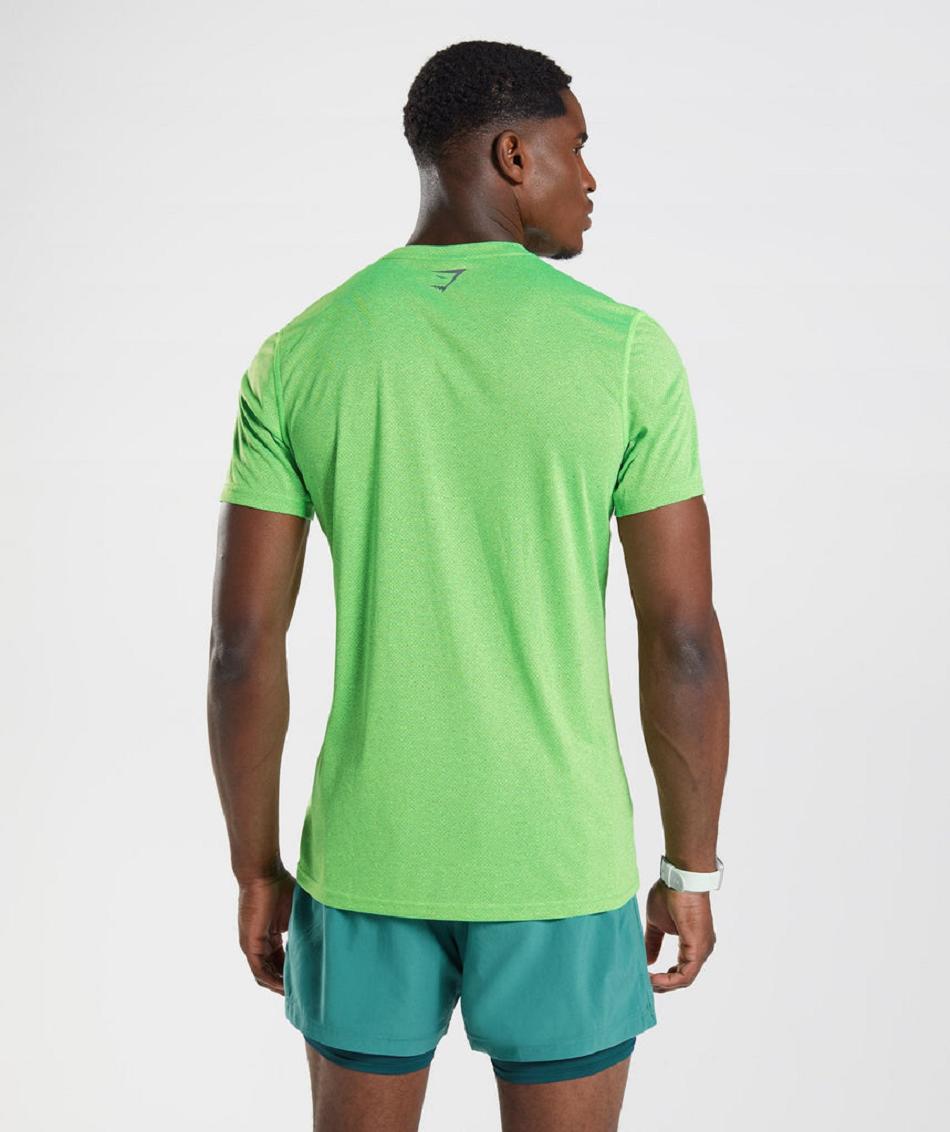 T Shirts Gymshark Deporte Hombre Verdes Claro Negros | MX_3237DFM