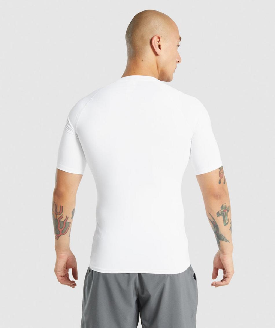 T Shirts Gymshark Element Baselayer Hombre Blancos | MX_2930HAP