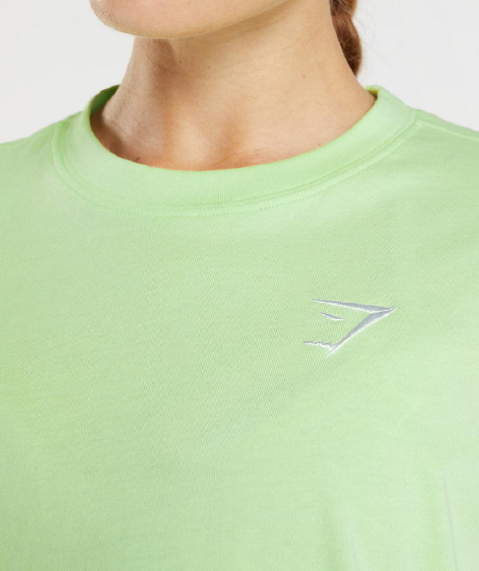 T Shirts Gymshark Entrenamiento Oversized Mujer Verdes | MX_4024ILH