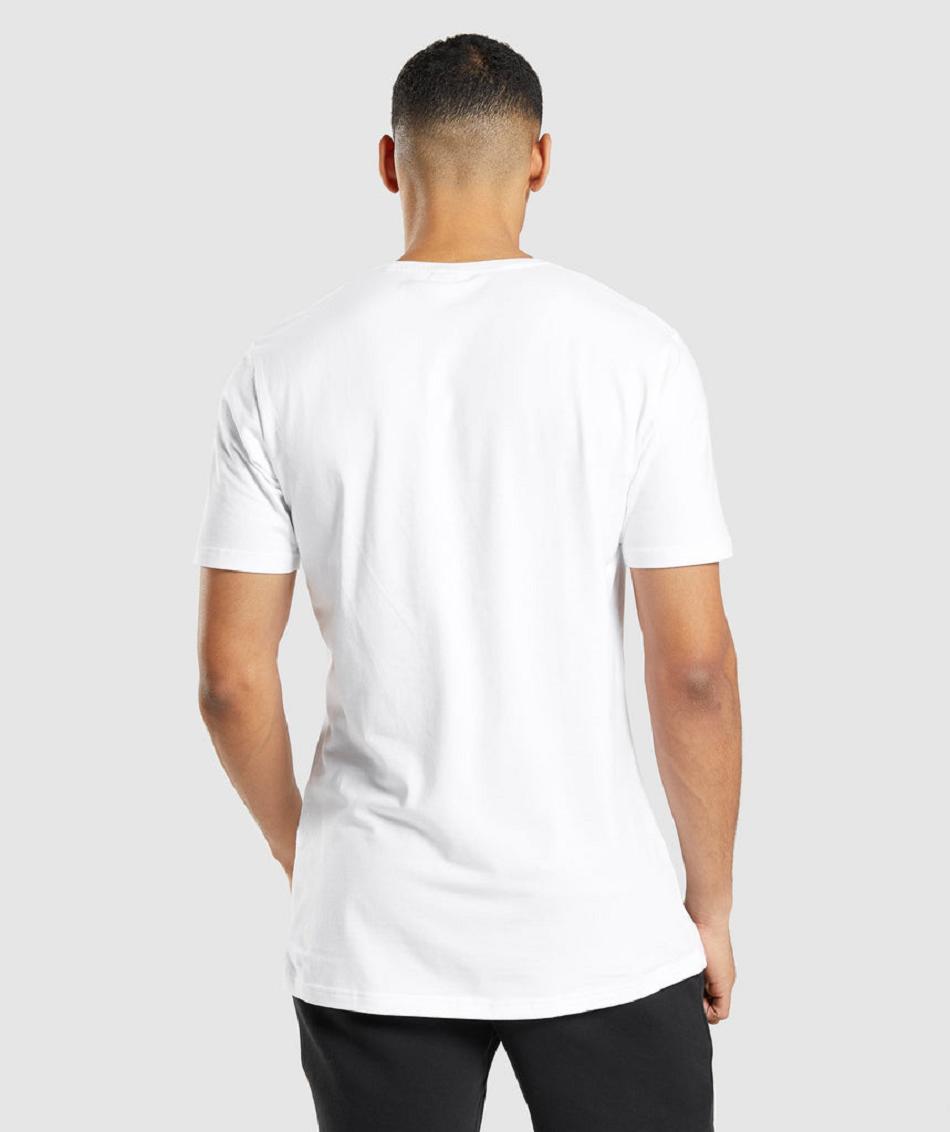 T Shirts Gymshark Essential Hombre Blancos | MX_3272XYU