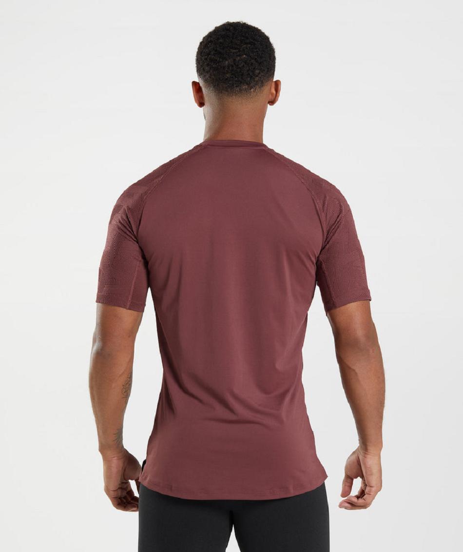 T Shirts Gymshark Form Hombre Rosas Marrom | MX_3154QMA