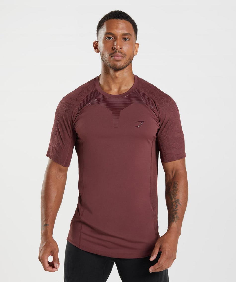 T Shirts Gymshark Form Hombre Rosas Marrom | MX_3154QMA